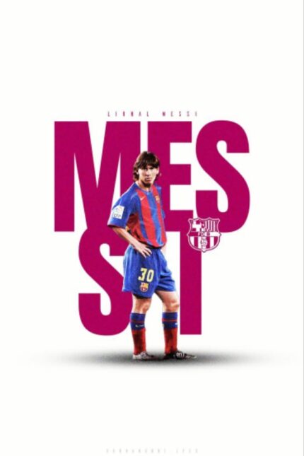 Lionel Messi Barcelona No.30 Poster | Football Wall Art for Fans