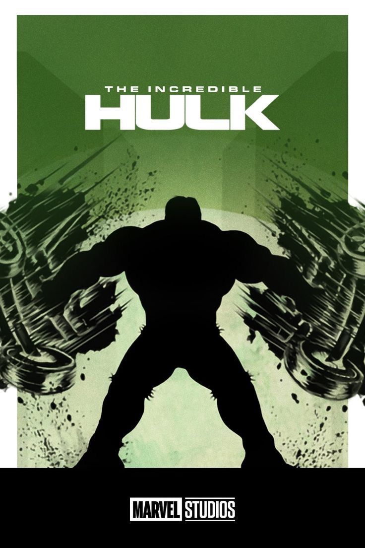 hulk posters The Incredible Hulk Minimalist Poster - Marvel Studios Artwork - Image 1